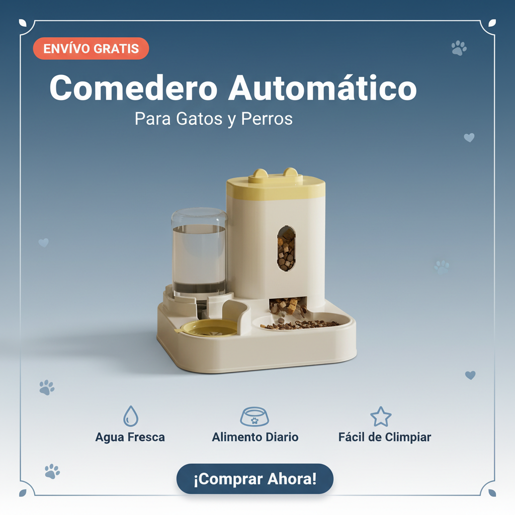 Comedero y Bebedero Automático 2 en 1