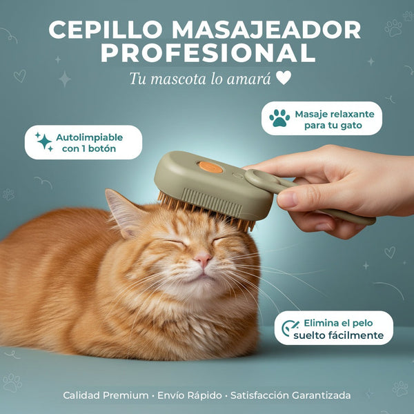 Cepillo a vapor 3 en 1 para perros y gatos - GONVRA