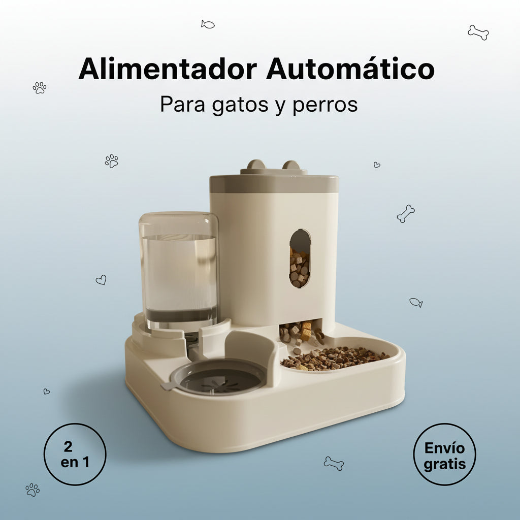 Ee2 in 1 Gravity Pet Feeder Water Dispenser Strike,Automatic Cat Dog Food Water Bowl Basin Dogs Pet Supplies