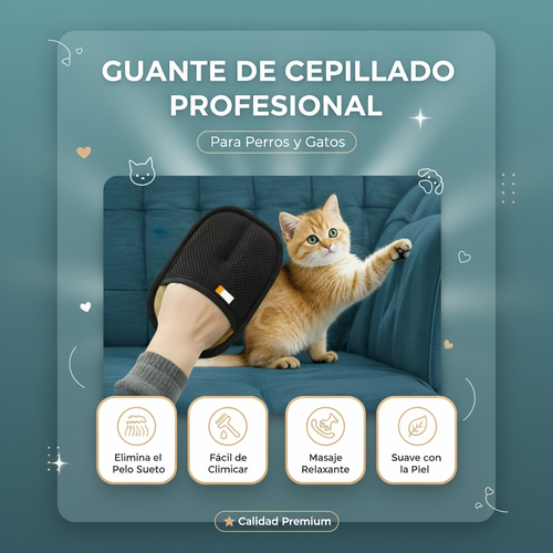 Guante Removedor de Pelo para Mascotas