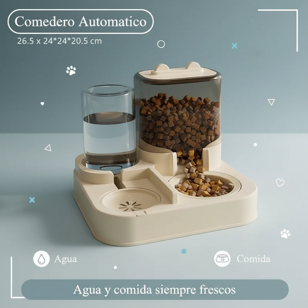 Ee2 in 1 Gravity Pet Feeder Water Dispenser Strike,Automatic Cat Dog Food Water Bowl Basin Dogs Pet Supplies