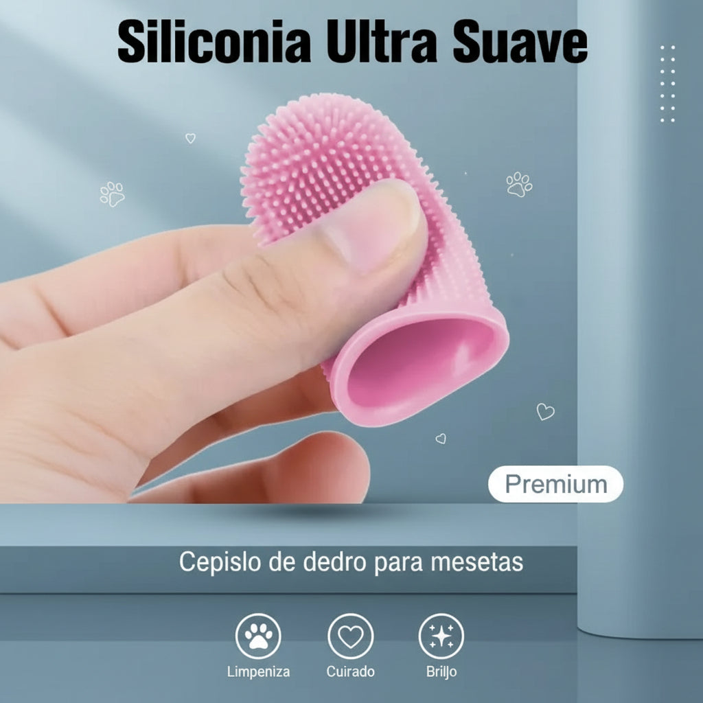 Pet Finger Toothbrush Kit Non-Toxic Silicone Dental Cleaning Tool for Dogs Cats Puppies Tartar Removal Bad Breath Care Cleaning