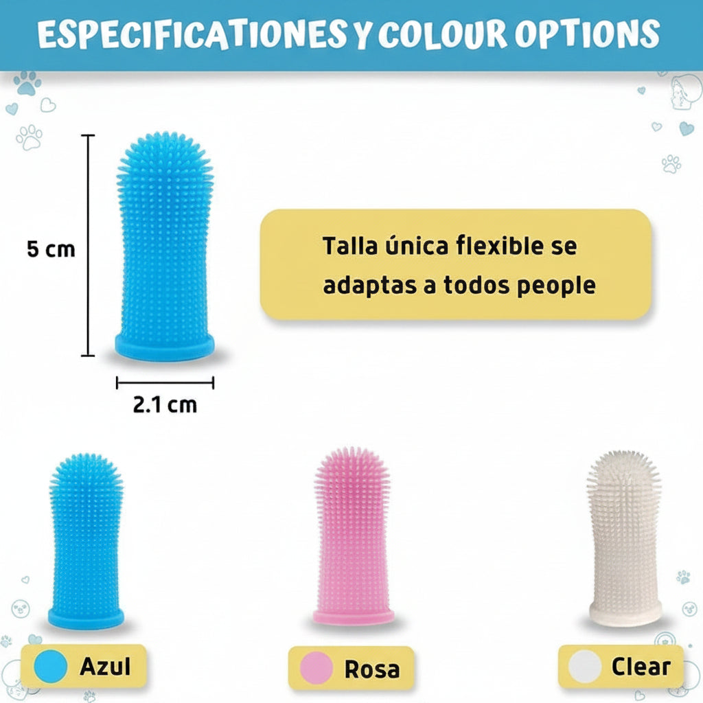 Pet Finger Toothbrush Kit Non-Toxic Silicone Dental Cleaning Tool for Dogs Cats Puppies Tartar Removal Bad Breath Care Cleaning
