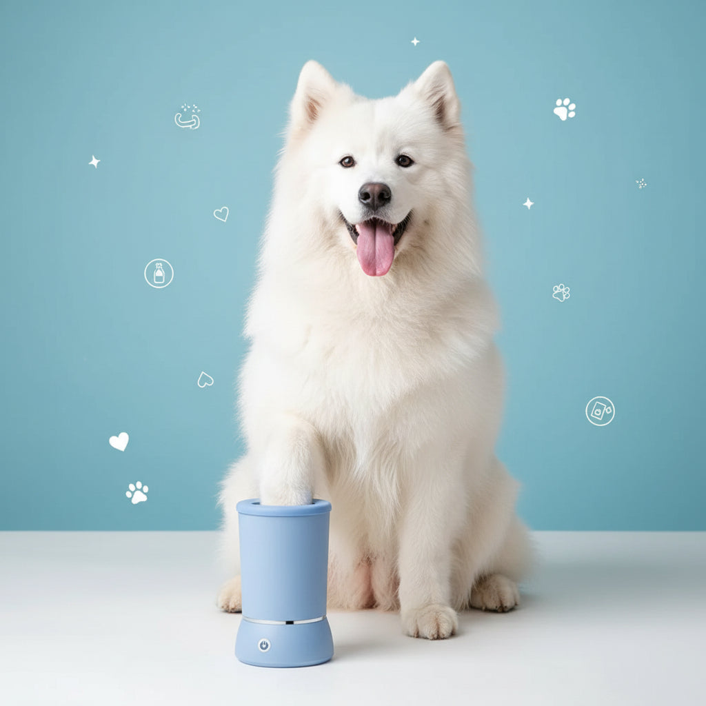 Dog Pet Paw Washer Automatic Paw Foot Cleaner with Rechargeable Cup for Small Medium Large Breed Dogs Cats Paw Foot Washer Cup