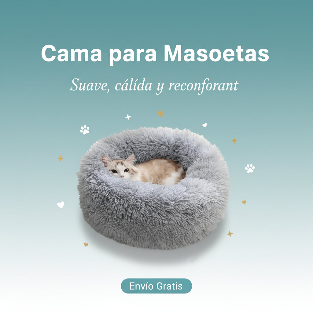Cats Beds for Indoor Cats - Cats Bed Washable 15.7 Inches, Dog Beds for Small Dogs, anti Anxiety round Long Velvet Furry Cats Bed, Thick Bottom, Winter Supplies(Gray)