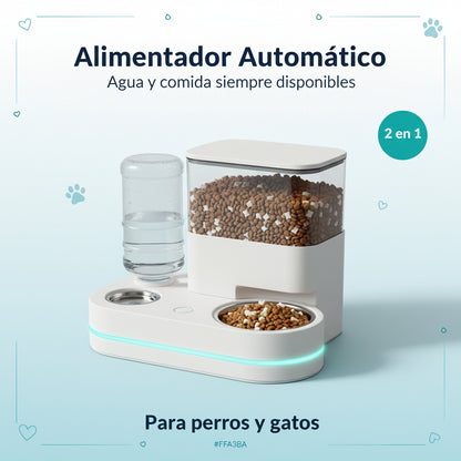 Ee2 in 1 Gravity Pet Feeder Water Dispenser Strike,Automatic Cat Dog Food Water Bowl Basin Dogs Pet Supplies