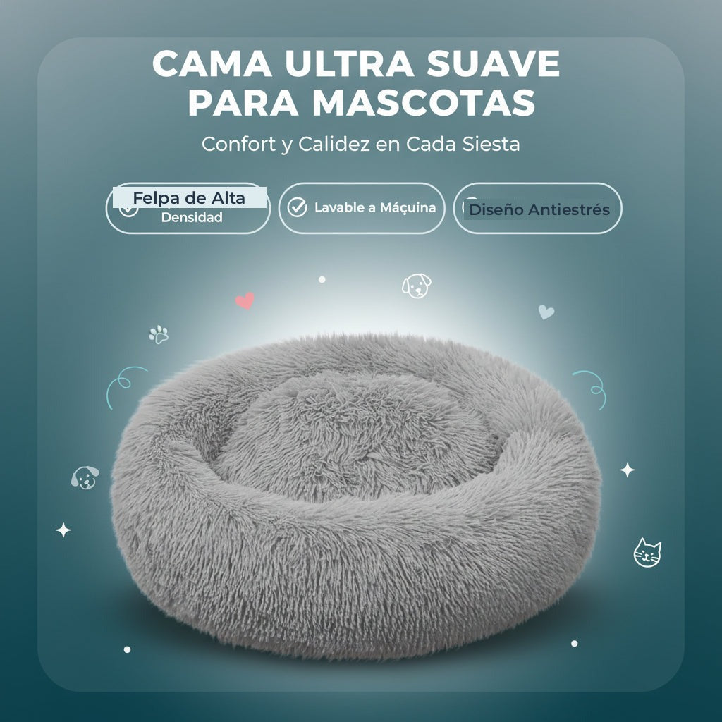 Cat Bed, Cat Beds for Indoor Cats Washable, Orthopedic Soft Fluffy round Calming Pet Bed for Small Cat, Small Cat Beds & Furniture