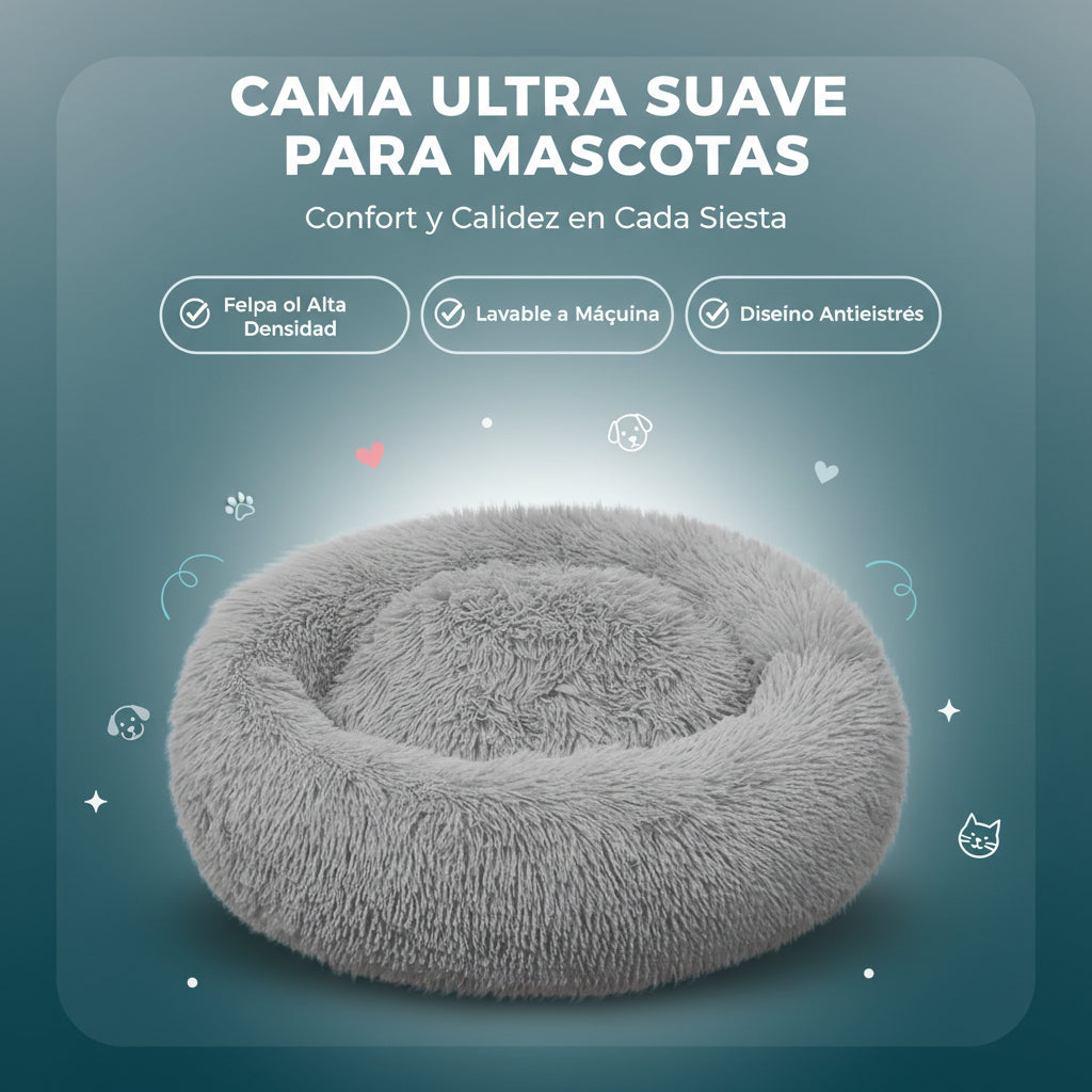Cat Bed, Cat Beds for Indoor Cats Washable, Orthopedic Soft Fluffy round Calming Pet Bed for Small Cat, Small Cat Beds & Furniture