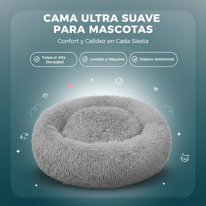 Cat Bed, Cat Beds for Indoor Cats Washable, Orthopedic Soft Fluffy round Calming Pet Bed for Small Cat, Small Cat Beds & Furniture