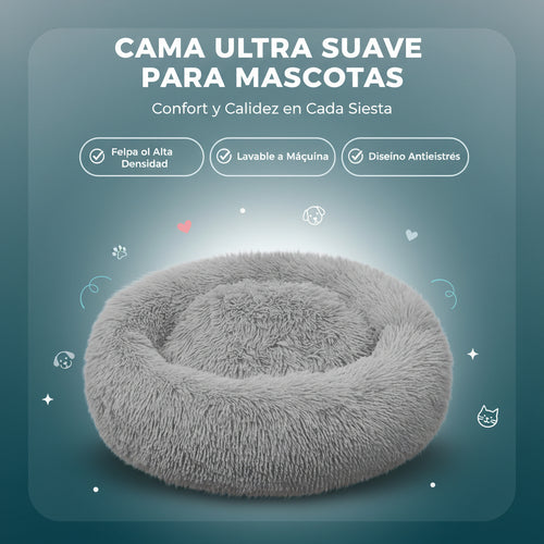 Cat Bed, Cat Beds for Indoor Cats Washable, Orthopedic Soft Fluffy round Calming Pet Bed for Small Cat, Small Cat Beds & Furniture