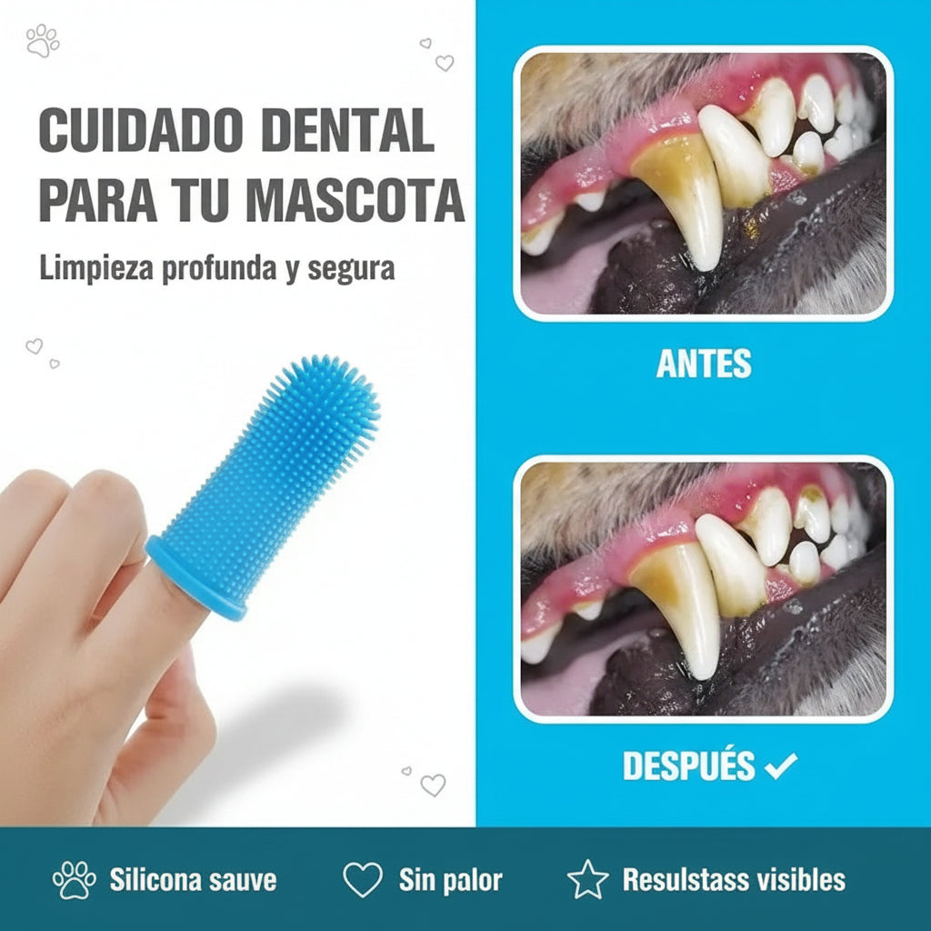 Pet Finger Toothbrush Kit Non-Toxic Silicone Dental Cleaning Tool for Dogs Cats Puppies Tartar Removal Bad Breath Care Cleaning