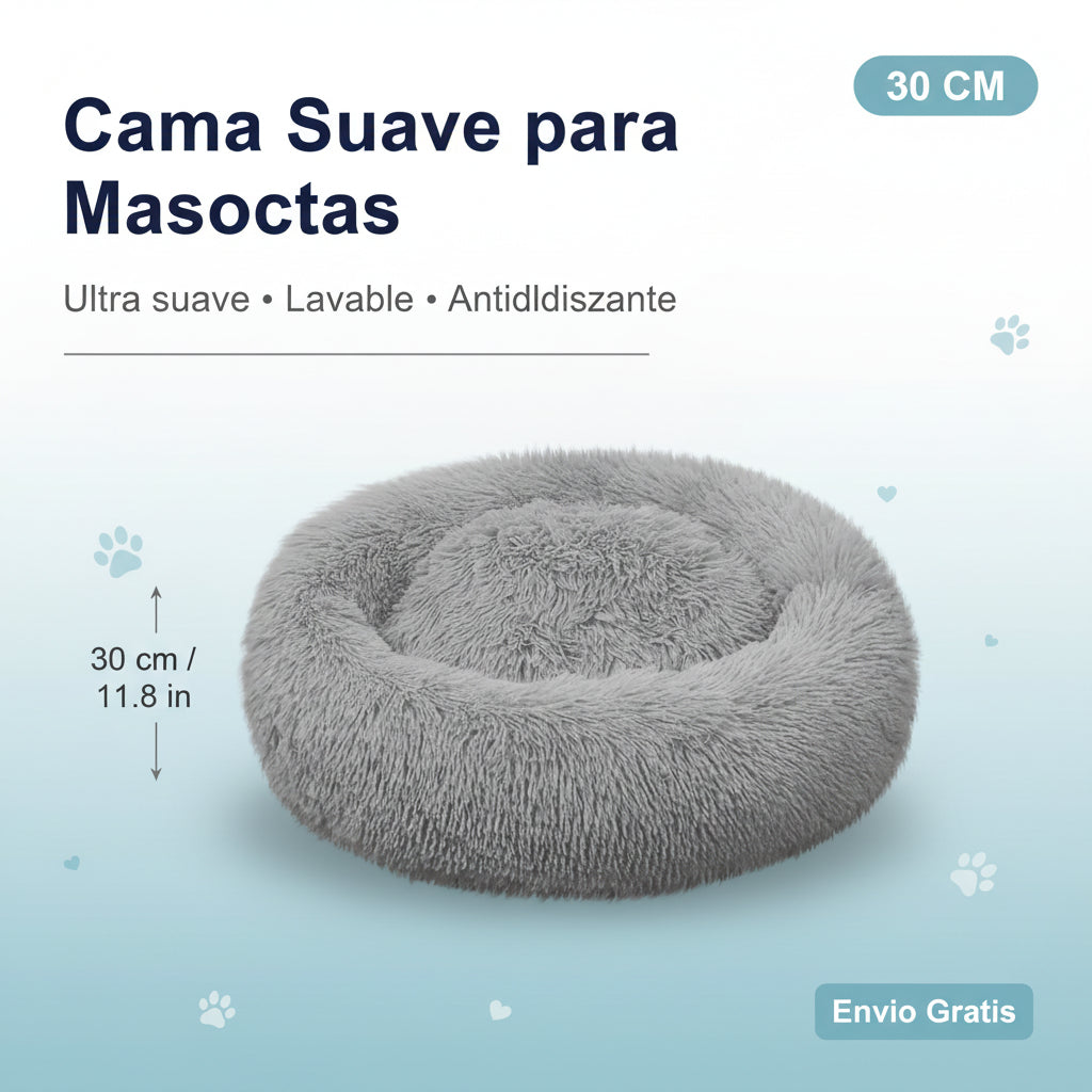 Cat Bed, Cat Beds for Indoor Cats Washable, Orthopedic Soft Fluffy round Calming Pet Bed for Small Cat, Small Cat Beds & Furniture