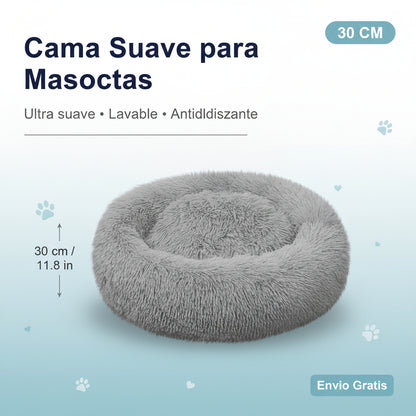 Cat Bed, Cat Beds for Indoor Cats Washable, Orthopedic Soft Fluffy round Calming Pet Bed for Small Cat, Small Cat Beds & Furniture