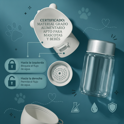Botella Portátil 2 en 1 para Mascotas