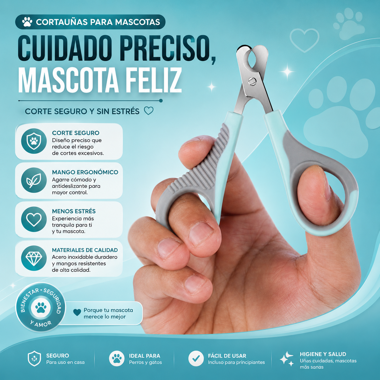 Corta Uñas Para Perros Recortadoras Mascotas Herramienta Todos Los Perros