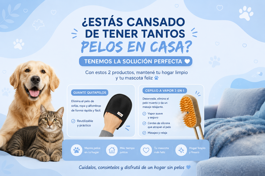 Combo Chau Pelos: Cepillo a Vapor + Guante Removedor