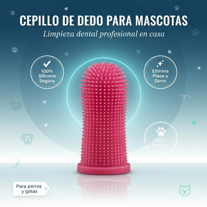 Kit de Cepillo Dental de Silicona para Mascotas