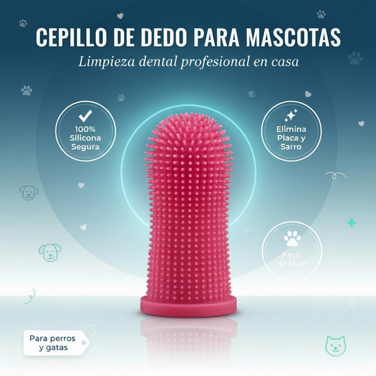 Kit de Cepillo Dental de Silicona para Mascotas