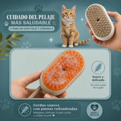 Cepillo a Vapor 3 en 1 para Mascotas