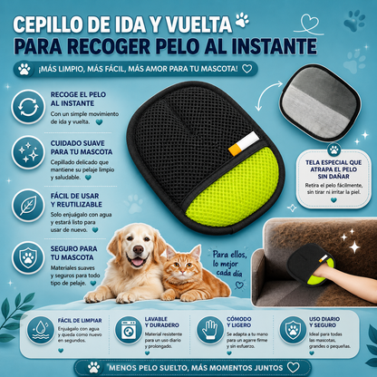Guante Removedor de Pelo para Mascotas